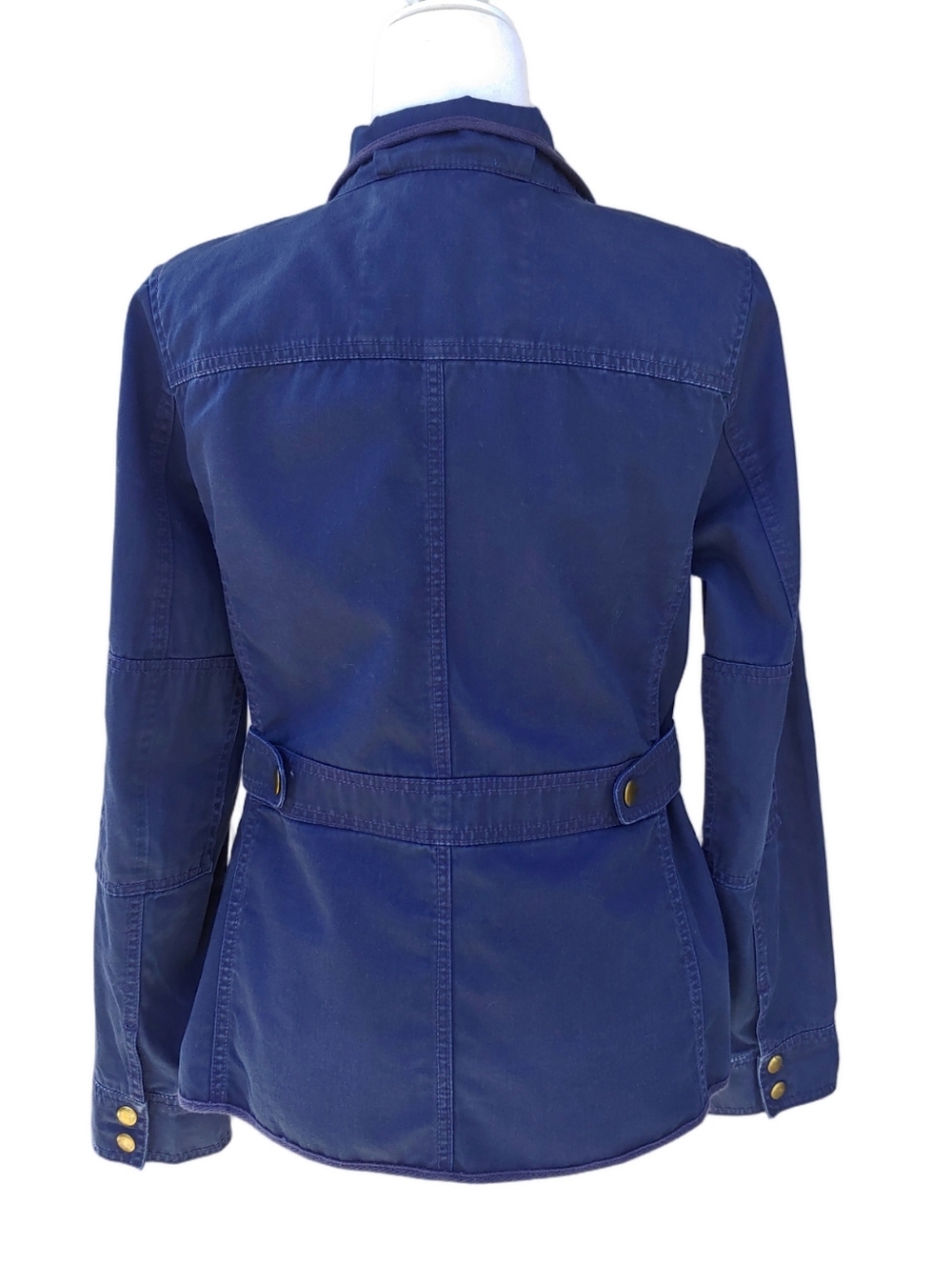 J. Crew Relaxed Field Boyfriend Jacket with Gold Hardware Navy Women's Small - Picture 5 of 16